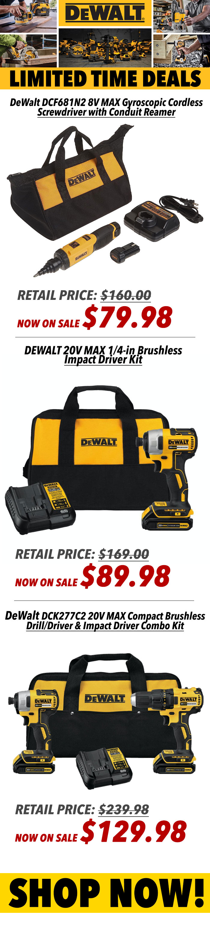 New Power Tools On Sale From DeWALT!