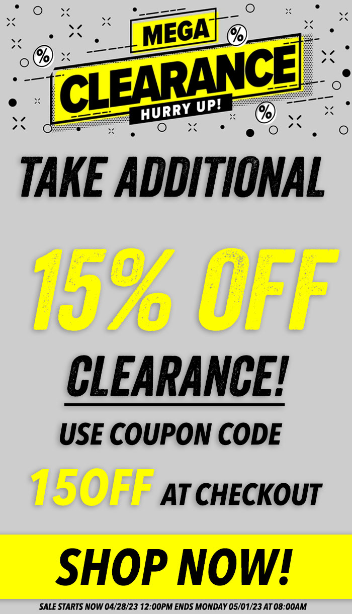 Hurry! TAKE Additional 15% OFF Clearance Section Use Coupon Code 15OFF ...